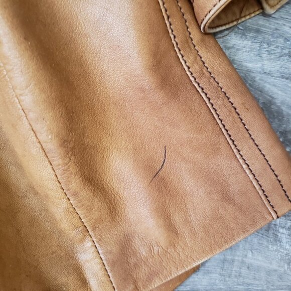 Vintage * Danier Leather * Cognac Jacket Sz S - Picture 12 of 13